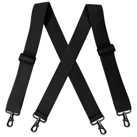 SSDH Suspenders for Men with 4 Metal Swivel Hook Heavy Duty Elastic Adjustable Straps X Shape Vintage Formal Braces