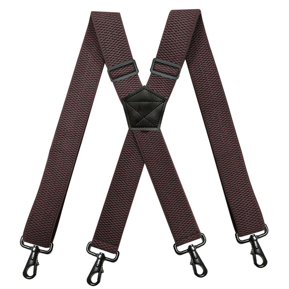 SSDH Suspenders for Men Vintage Heavy Duty 4 Swivel Hook for Belt Loops Adjustable X Back