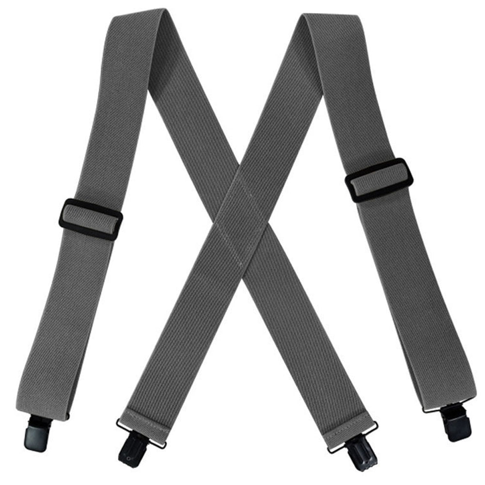 SSDH Mens Suspenders Very Strong 2" Wide 4 Clips Big and Tall Heavy Duty Braces X Style Adjustable Suspenders