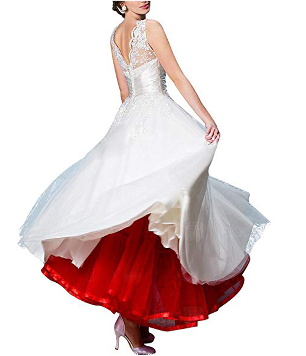 SSDH Long Petticoat Ruffled Crinoline Vintage Wedding Bridal Petticoat for Wedding Dresses Underskirt Rockabilly Tutu