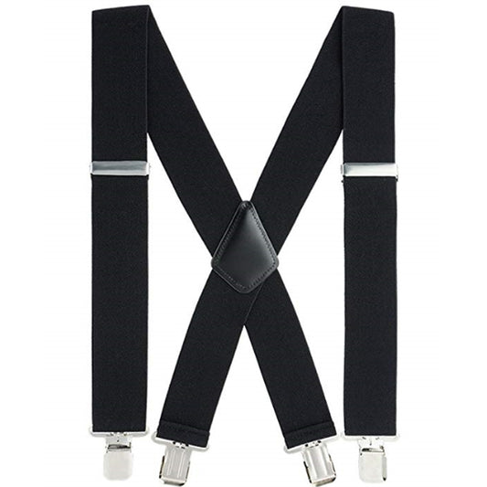 SSHD Men's Suspenders X-Back 2" Wide Adjustable Elastic Heavy Duty Clip Suspenders for Men Women