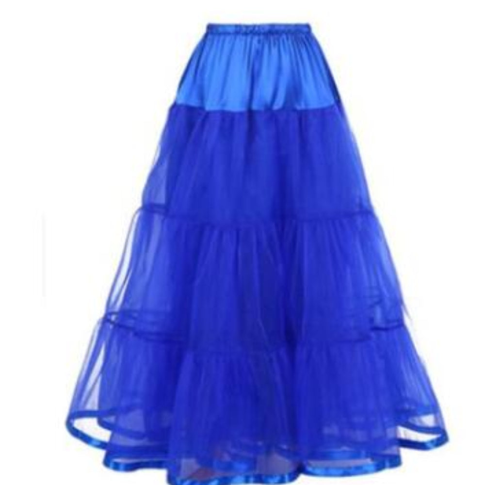 SSDH Long Petticoat Ruffled Crinoline Vintage Wedding Bridal Petticoat for Wedding Dresses Underskirt Rockabilly Tutu